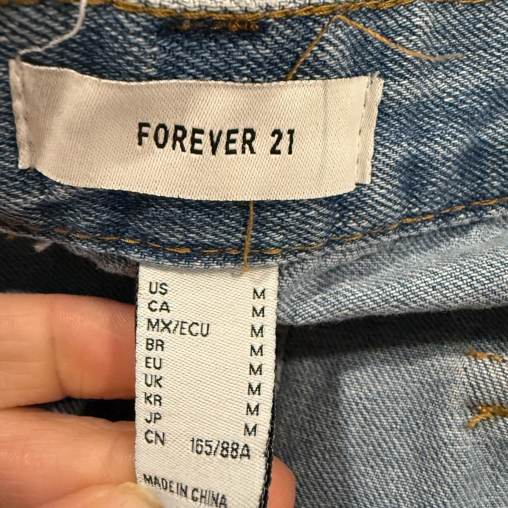 Forever 21 Y2K Classic Blue Denim Capsule Wardrobe Maxi Cargo Back Slit Skirt - Picture 8 of 12